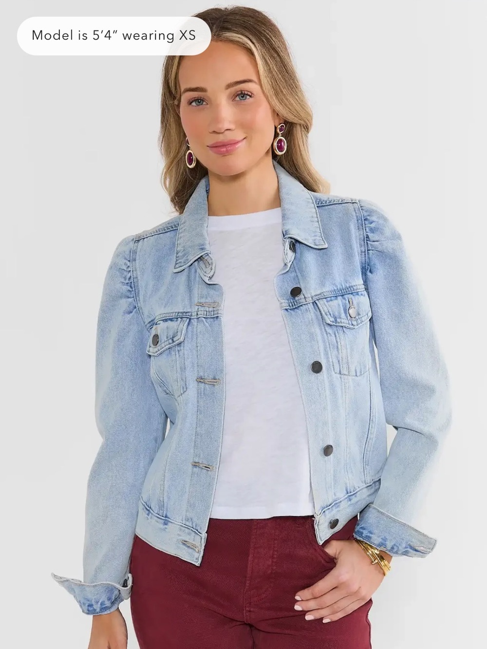 AVARA Roxanna Light Wash Denim Jacket -small